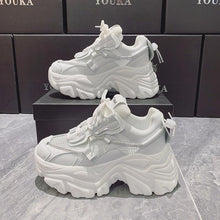 Load image into Gallery viewer, Modern Thick Platform Sneakers White Woman Vulcanize Shoes Luxury Tennis Sneakers Trainers Lace Up Fashion Comfortable Walking Footwear New Lightweight Sneakers
