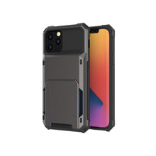 Load image into Gallery viewer, Modern Wallet Phone Case For iPhone 14 Plus 13 Pro 11 12 Pro Max XR X XS Max Card Holder Cover Wallet Case Armor Shockproof Case Heavy Duty Hard Back Soft Protective Phone Case For 4 Cards
