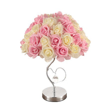 Load image into Gallery viewer, Modern Wedding Decoration Table Lamp Valentine's Day Gift marriage Bedroom Bedside Desk Lamp Creative Roses Flower Light Decorative Table Lamp Cute Study Lamps for Bedroom Décor
