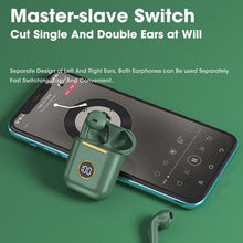 将图片加载到图库查看器，Modern White Wireless Bluetooth Headphones Waterproof HIFI-Sound Music Earphones For Outdoor Sport Workout Headset Sports Headphones Wireless Wearable Music Player Built-in Sweatproof Headphones With Charging Case Bluetooth 5.0
