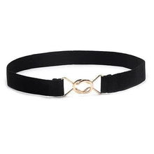 将图片加载到图库查看器，Modern Wide Fabric Strap Silver Metal Buckle Belts For Women Trendy Fashion Stretchable Classic Belts
