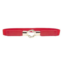 将图片加载到图库查看器，Modern Wide Fabric Strap Silver Metal Buckle Belts For Women Trendy Fashion Stretchable Classic Belts
