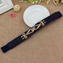 将图片加载到图库查看器，Modern Wide Fabric Strap Silver Metal Buckle Belts For Women Trendy Fashion Stretchable Classic Belts
