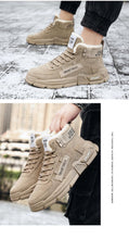Load image into Gallery viewer, Modern Winter Mens Boots Snow Lightweight Non-Slip Lace-Up Outdoor Warm Sneakers High-Top Cotton Casual Shoes Outdoor Water Resistant Camping Walking Autumn Sneakers
