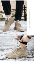 Load image into Gallery viewer, Modern Winter Mens Boots Snow Lightweight Non-Slip Lace-Up Outdoor Warm Sneakers High-Top Cotton Casual Shoes Outdoor Water Resistant Camping Walking Autumn Sneakers
