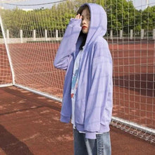 Load image into Gallery viewer, Modern With Hat Hoodies Women  Kangaroo Pocket Casual Loose Solid Color Sweatshirt Female  Fashion New Female Tops Sports Clothing Oversized Zip Hooded Sweatshirt Cotton Women Autumn Hoodie
