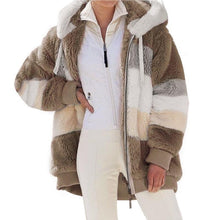 Load image into Gallery viewer, Modern Women Casual Jacket Coats Hip Hop New Autumn Winter Loose  Multicolor Hooded Jacket For Women Winter Fleece Jacket Hooded Solid Color Coats With Pockets Comfortable Jacket
