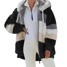 Load image into Gallery viewer, Modern Women Casual Jacket Coats Hip Hop New Autumn Winter Loose  Multicolor Hooded Jacket For Women Winter Fleece Jacket Hooded Solid Color Coats With Pockets Comfortable Jacket
