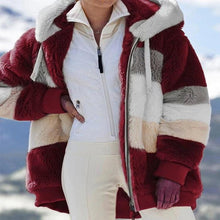 Load image into Gallery viewer, Modern Women Casual Jacket Coats Hip Hop New Autumn Winter Loose  Multicolor Hooded Jacket For Women Winter Fleece Jacket Hooded Solid Color Coats With Pockets Comfortable Jacket

