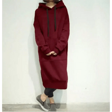 Load image into Gallery viewer, Modern Women Long Hoodies Autumn Winter Loose Hooded Sweatshirts Casual Oversized Sweatshirt Baggy Pullovers Dress Plus Size Super Soft Pullover Oversize Sweatshirt With Pocket
