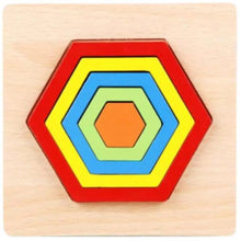 Load image into Gallery viewer, Montessori Cartoon Animal Educational Wooden Beaded Geometry  Digital Clock Puzzles Matching Clock Toy For Children

