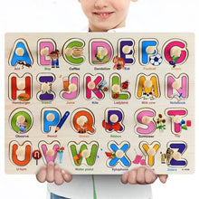 Load image into Gallery viewer, Montessori Wooden Puzzles Hand Grab Boards Toys Tangram Baby Educational Toys Cartoon Vehicle Animals Fruits 3D Puzzles
