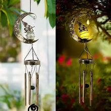 Load image into Gallery viewer, Moon Fairy Solar Wind Chimes Outdoor
