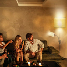 Load image into Gallery viewer, Mother Daughter Floor Lamp with Linen Shade
