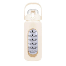 Load image into Gallery viewer, Motivational Water Bottle Intake Tracker with Straw Time Marker Silicone Sleeve Handle
