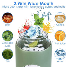 Load image into Gallery viewer, Motivational Water Bottle Intake Tracker with Straw Time Marker Silicone Sleeve Handle

