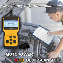 将图片加载到图库查看器，MOTOPOWER MP69033 OBD2 Scanner Universal Car Engine Fault Code Reader

