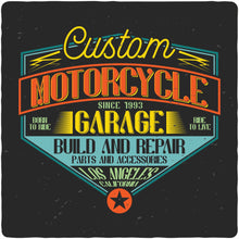 将图片加载到图库查看器，Motorcycle Garage Men's Bamboo Viscose/Organic Cotton Short Sleeve Graphic T-Shirt
