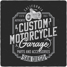 将图片加载到图库查看器，Mototrcycle Garage Men's Bamboo Viscose/Organic Cotton Short Sleeve Graphic T-Shirt
