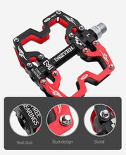 Load image into Gallery viewer, Mountain Bicycle Pedals Cycling Ultralight Aluminum Alloy 3 Bearings Pedals Bike Pedals Flat Bike Pedal Ultra-Light Aluminum Alloy Sealed Bearing With Cleats Pedal Suitable For Mountain Bike Bicycle
