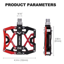 Load image into Gallery viewer, Mountain Bicycle Pedals Cycling Ultralight Aluminum Alloy 3 Bearings Pedals Bike Pedals Flat Bike Pedal Ultra-Light Aluminum Alloy Sealed Bearing With Cleats Pedal Suitable For Mountain Bike Bicycle

