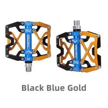 Load image into Gallery viewer, Mountain Bicycle Pedals Cycling Ultralight Aluminum Alloy 3 Bearings Pedals Bike Pedals Flat Bike Pedal Ultra-Light Aluminum Alloy Sealed Bearing With Cleats Pedal Suitable For Mountain Bike Bicycle
