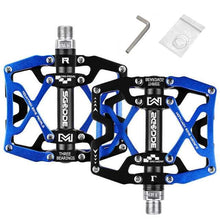 将图片加载到图库查看器，Mountain Bike 1 Pair Pedals Aluminum Alloy Cycling Bicycle Ultralight Wide Platform Anti-slip Pedal Bike Pedals Metal Bicycle Pedals Sealed Bearing Aluminum Alloy Mountain Bike Pedals Flat
