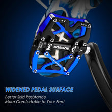 将图片加载到图库查看器，Mountain Bike 1 Pair Pedals Aluminum Alloy Cycling Bicycle Ultralight Wide Platform Anti-slip Pedal Bike Pedals Metal Bicycle Pedals Sealed Bearing Aluminum Alloy Mountain Bike Pedals Flat
