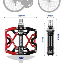 将图片加载到图库查看器，Mountain Bike 1 Pair Pedals Aluminum Alloy Cycling Bicycle Ultralight Wide Platform Anti-slip Pedal Bike Pedals Metal Bicycle Pedals Sealed Bearing Aluminum Alloy Mountain Bike Pedals Flat
