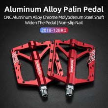 Load image into Gallery viewer, Mountain Bike Bicycle Pedals Cycling Ultralight Aluminum Alloy 4 Bearings Pedals Bike Pedals Flat Advanced 4 Bearings Mountain Bike Pedals Platform Bicycle Flat Alloy Pedals
