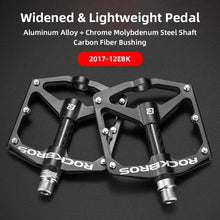 Load image into Gallery viewer, Mountain Bike Bicycle Pedals Cycling Ultralight Aluminum Alloy 4 Bearings Pedals Bike Pedals Flat Advanced 4 Bearings Mountain Bike Pedals Platform Bicycle Flat Alloy Pedals
