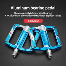 Load image into Gallery viewer, Mountain Bike Bicycle Pedals Cycling Ultralight Aluminum Alloy 4 Bearings Pedals Bike Pedals Flat Advanced 4 Bearings Mountain Bike Pedals Platform Bicycle Flat Alloy Pedals
