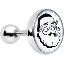 Load image into Gallery viewer, 16G 1/4 Christmas Retro Santa Ho Ho Ho Tragus Cartilage Earring
