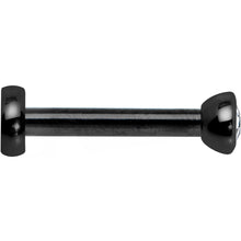 将图片加载到图库查看器，Clear 2mm Gem Black Internally Threaded Cartilage Earring
