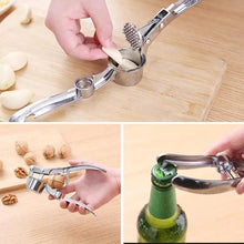 Load image into Gallery viewer, Multi-Functional Imitating Stainless Steel Garlic Press Crusher Kitchen Cooking Ginger Squeezer Masher Handheld Ginger Mincer Tools
