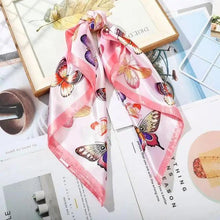 Load image into Gallery viewer, Multi-Functional Square Silk Scarf 60*60cm Headband Hairbands Hair Hoop Accessories For Women,Girl,Lady Head Neck Satin Scarf Handkerchief
