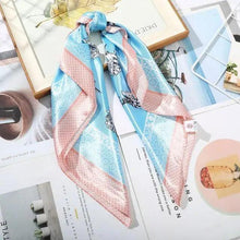 Load image into Gallery viewer, Multi-Functional Square Silk Scarf 60*60cm Headband Hairbands Hair Hoop Accessories For Women,Girl,Lady Head Neck Satin Scarf Handkerchief
