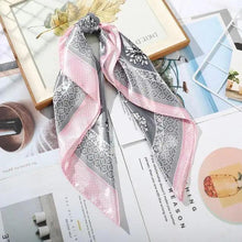 Load image into Gallery viewer, Multi-Functional Square Silk Scarf 60*60cm Headband Hairbands Hair Hoop Accessories For Women,Girl,Lady Head Neck Satin Scarf Handkerchief
