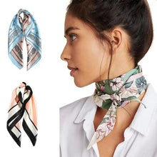 Load image into Gallery viewer, Multi-Functional Square Silk Scarf 60*60cm Headband Hairbands Hair Hoop Accessories For Women,Girl,Lady Head Neck Satin Scarf Handkerchief
