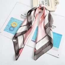Load image into Gallery viewer, Multi-Functional Square Silk Scarf 60*60cm Headband Hairbands Hair Hoop Accessories For Women,Girl,Lady Head Neck Satin Scarf Handkerchief
