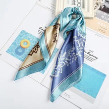 Load image into Gallery viewer, Multi-Functional Square Silk Scarf 60*60cm Headband Hairbands Hair Hoop Accessories For Women,Girl,Lady Head Neck Satin Scarf Handkerchief
