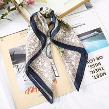 Load image into Gallery viewer, Multi-Functional Square Silk Scarf 60*60cm Headband Hairbands Hair Hoop Accessories For Women,Girl,Lady Head Neck Satin Scarf Handkerchief
