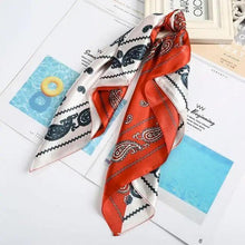 Load image into Gallery viewer, Multi-Functional Square Silk Scarf 60*60cm Headband Hairbands Hair Hoop Accessories For Women,Girl,Lady Head Neck Satin Scarf Handkerchief
