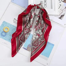 Load image into Gallery viewer, Multi-Functional Square Silk Scarf 60*60cm Headband Hairbands Hair Hoop Accessories For Women,Girl,Lady Head Neck Satin Scarf Handkerchief
