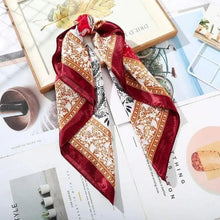 Load image into Gallery viewer, Multi-Functional Square Silk Scarf 60*60cm Headband Hairbands Hair Hoop Accessories For Women,Girl,Lady Head Neck Satin Scarf Handkerchief
