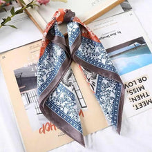 Load image into Gallery viewer, Multi-Functional Square Silk Scarf 60*60cm Headband Hairbands Hair Hoop Accessories For Women,Girl,Lady Head Neck Satin Scarf Handkerchief
