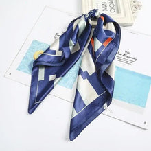 Load image into Gallery viewer, Multi-Functional Square Silk Scarf 60*60cm Headband Hairbands Hair Hoop Accessories For Women,Girl,Lady Head Neck Satin Scarf Handkerchief
