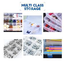 Load image into Gallery viewer, Multi Grids Plastic Box Adjustable Compartment Jewelry Organizer Box Eco-Friendly PP Transparent Jewelry Box Simple Design Plastic Portable Compartments Jewelry Organiser For Women
