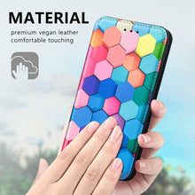 Load image into Gallery viewer, Multicolored Phone Case For iPhone 13 12 11 Pro Mini Cover Wallet Card Slot Flip Magnetic Leather PU Leather Flip Wallet Cover with Card Slots Case Cover
