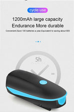 将图片加载到图库查看器，Multifunction Bicycle Light Ultra Bright With Electric 130dB Horn Bicycle Bell Bike Light Rainproof LED Bike Tail Light 2 Pack Bright Bicycle Rear Cycling Safety Flashlight Light Mode Options High Intensity Led Rear Light Fits On Any Bike
